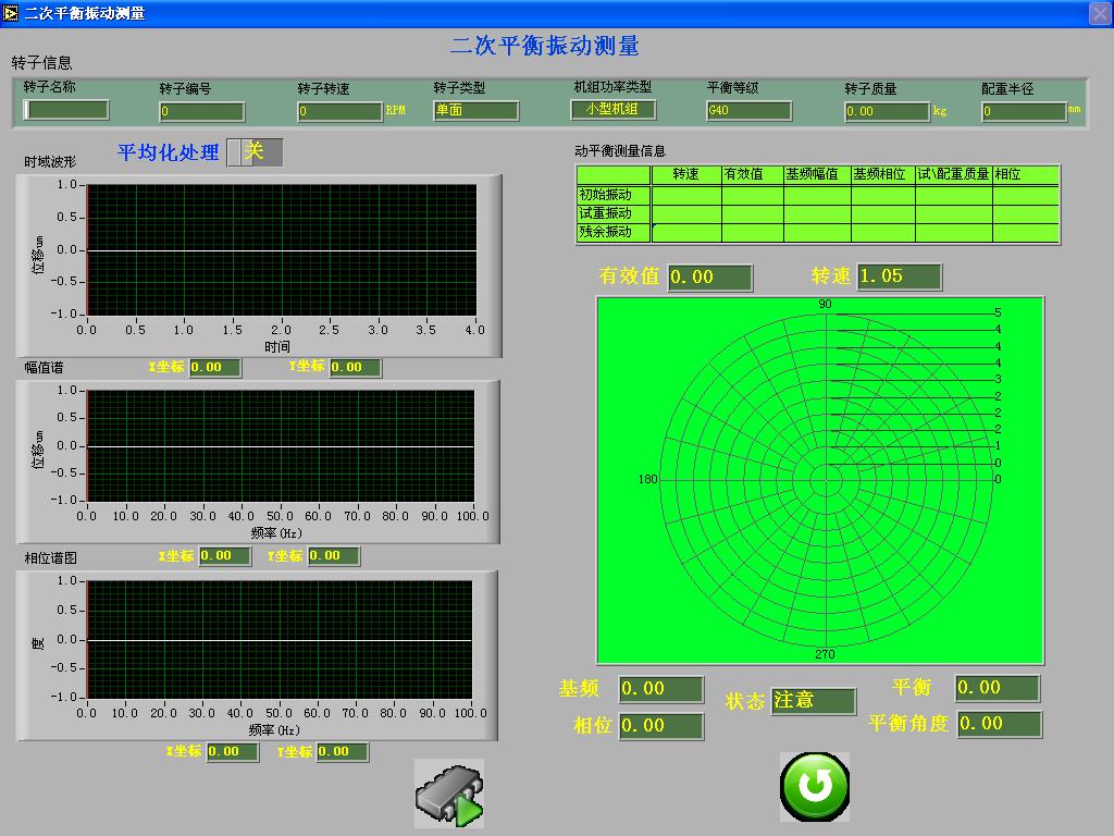 二次平衡振動(dòng)測(cè)量界面